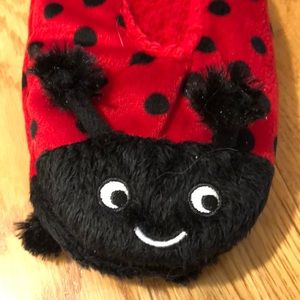 Cute ladybug furry slippers